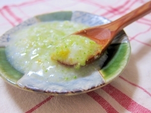 ＊ゆっくり中期＊しらすでパクパク^^野菜のおかゆ,離乳食,ストック,