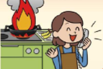 こんろで電話,住宅,火災,