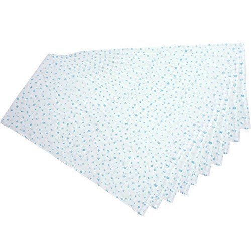 布おむつ 星柄10枚セット 33×70cm 仕立て済み 輪おむつ (サックス),赤ちゃん,出産準備,