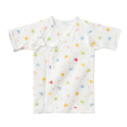 ミキハウスファースト 短肌着 60cm フライス動物プリント 40-2165-954,肌着,赤ちゃん,