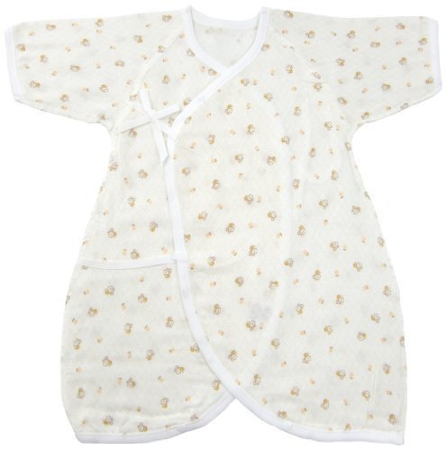 ベビーストーリー ドビー織ガーゼ プリント コンビ肌着 50-60cm クリーム S7050-1 日本製,肌着,赤ちゃん,