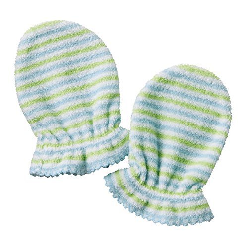 MIKIHOUSE HOTBISCUITS（ミキハウスホットビスケッツ）パイルボーダー ミトン フリーサイズ,ブルー,赤ちゃん,ミトン,