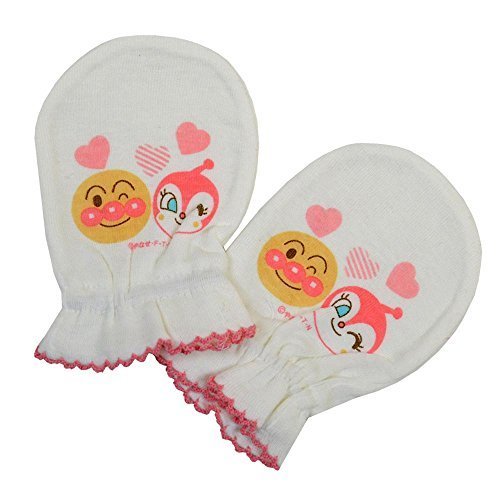ベビー ミトン 手袋 アンパンマン お顔のひっかき防止に ANPANMAN BANDAI ia1509 ピンク,赤ちゃん,ミトン,