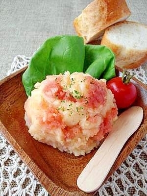 【その８】：即でき♪やみつき！明太子ポテトサラダ,お弁当,じゃがいも,