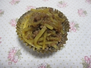 ♪お弁当に☆挽肉ポテト炒め♪,お弁当,じゃがいも,