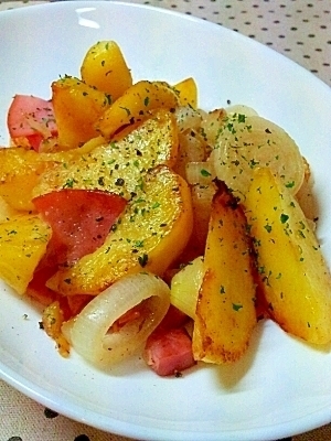 ジャーマンポテト♪ガーリックバター醤油味,お弁当,じゃがいも,