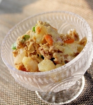 時短で5分♪弁当おかず☆ツナのカレーポテサラ,お弁当,じゃがいも,