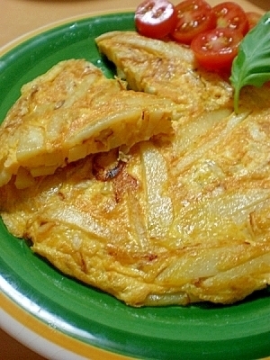 細切りポテトのイタリアンなスペイン風オムレツ♪,お弁当,じゃがいも,