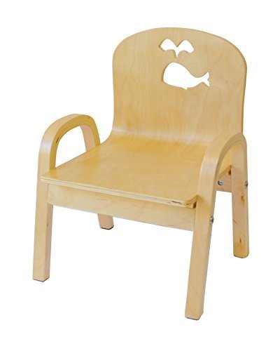 MAMENCHI 木製キッズチェア 組立済 クジラ ナチュラル C-0615,子ども,椅子,