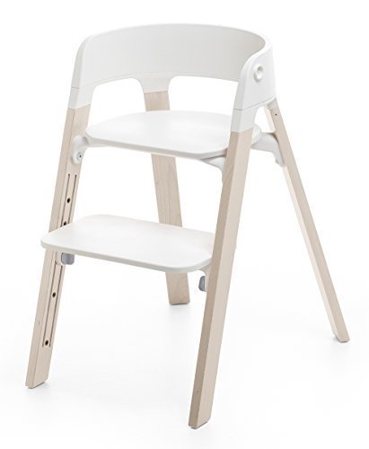 STOKKE ストッケ ステップス (シート+レッグ) セット シート:ホワイト レッグ:ビーチ ホワイトウォッシュ 【2個口】,キッズ,チェア,椅子