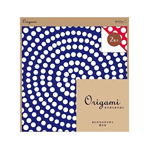 ミドリ オリガミ<15角> サークルドット柄 34392006,折り紙,リボン,