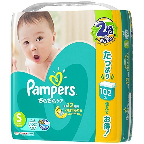 パンパース オムツ テープ さらさらケア S(4~8kg) 102枚,おむつ,