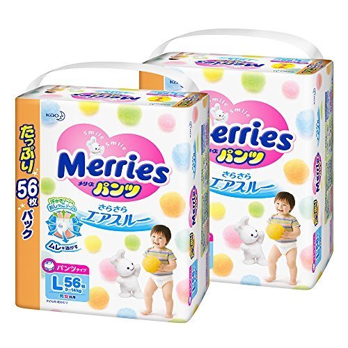 メリーズパンツ Lサイズ(9~14kg) さらさらエアスルー 112枚 (56枚×2),おむつ,