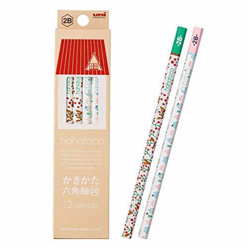 三菱鉛筆 かきかた鉛筆 ハハトコ HT01 2B リス&家 1ダース K56102B,鉛筆,かわいい,
