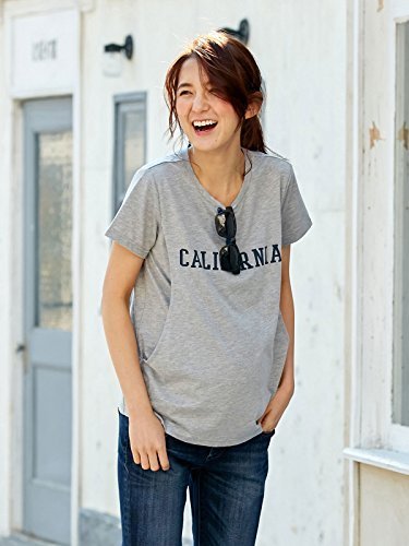 ANGELIEBE エンジェリーベ マタニティ 授乳口付き ロゴ Tシャツ （ プリント 2タイプ ） 妊婦服 産前 産後 フリー CALIFORNIA グレー 21769 21769400,授乳服,