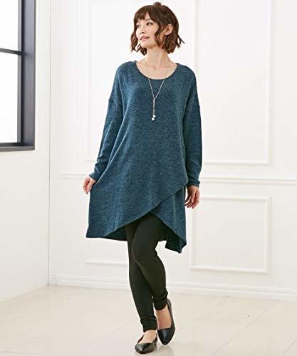 マタニティウエア・授乳服 [nissen(ニッセン)] 【授乳服 産前・産後】ニットソーアシンメトリーマタニティチュニック ブルーグリーン マタニティ4L,授乳服,