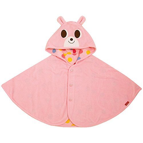 ミキハウス ホットビスケッツ(MIKIHOUSE HOT BISCUITS) ポップでキュートなリバーシブルポンチョ 〈フリー (70cm-90cm)〉 フリー (70-90cm) ピンク,赤ちゃん,ポンチョ,