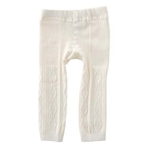 (チャックル) chuckle *スウィートガール*ニット調レギンス ホワイト 70-80cm P3255-80-10,レギンス,ベビー,
