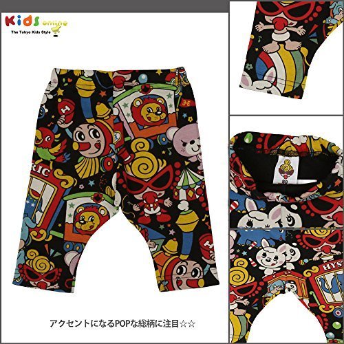 (マイファーストヒステリック) MY FIRST HYSTERIC オーガニックコットンHYSTERIC CIRCUS TRAIN総柄 ５分丈レギンス 80cm ホワイト,レギンス,ベビー,