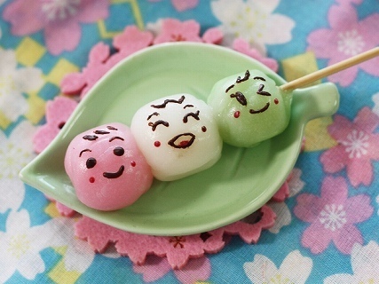 笑顔の花見団子,花見,スイーツ,