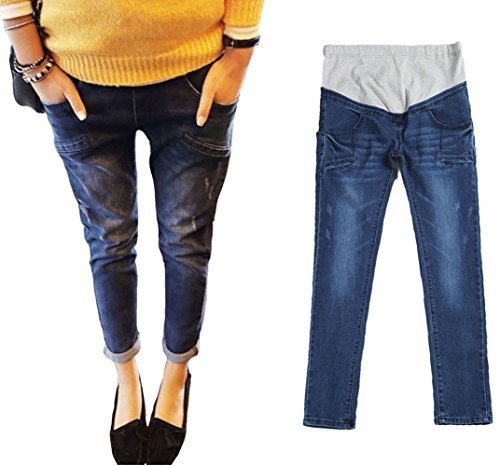 【MIKA&MAYA】 マタニティ デニム ジーンズ 大きいサイズ ストレッチ スキニー レディース (XLサイズ),マタニティ,大きいサイズ,