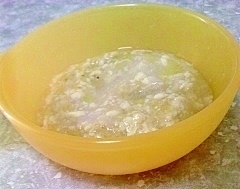 離乳食初期　豆腐とバナナのかゆ,離乳食,バナナ,