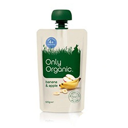 オンリーオーガニック　ベビーフード（パウチタイプ） リンゴとバナナのデザート　離乳初期～　120g,離乳食,バナナ,
