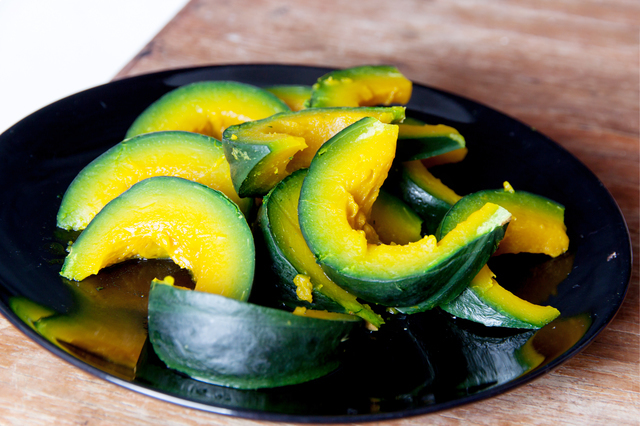 ボイルしたかぼちゃ,離乳食,かぼちゃ,