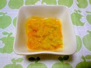 <離乳食初期>カボチャキャベツ,離乳食,かぼちゃ,