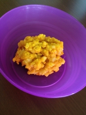 離乳食中期 : ささみとかぼちゃと大根のミルク煮,離乳食,ささみ,