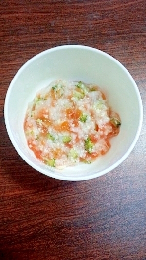 【離乳食中期】チキンのトマトリゾット風,離乳食,ささみ,