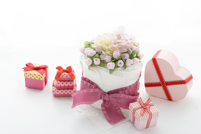 おむつケーキ,出産祝い,双子,