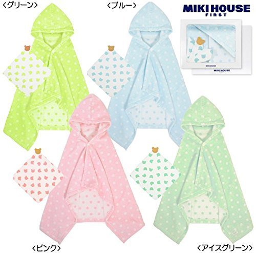 ブランド ミキハウス バスポンチョ ガーゼハンカチ お揃い　男の子　女の子　双子　プレゼント　出産祝い,出産祝い,双子,