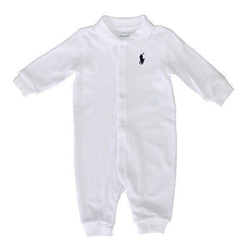 ラルフローレン ワンピースカバーオール ソリッドワンピースカバーオール ホワイト12M 578205 Ralph Lauren [並行輸入品],出産祝い,ラルフ,