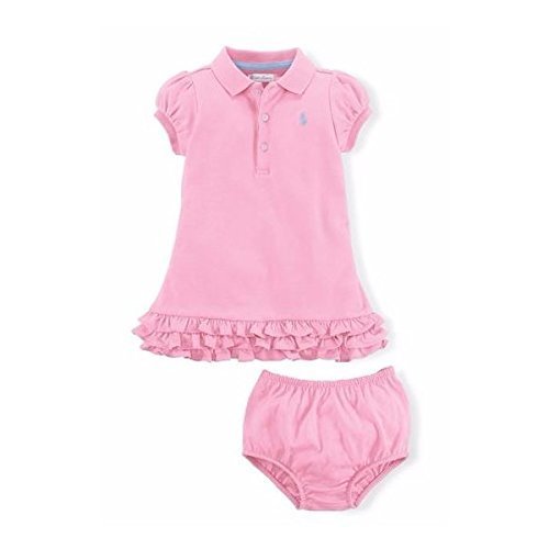 【RALPH LAUREN (ラルフ　ローレン)】半袖カップケーキ2ピースドレス (Baby girls) 9M (68-73cm) 888978197515,出産祝い,ラルフ,