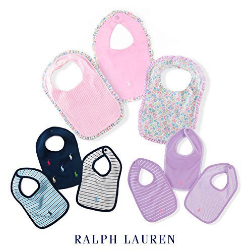 ラルフローレン ベビー スタイ 3枚セット ビブ よだれかけ 男の子 女の子 スタイ3枚セット,パープル,出産祝い,ラルフ,