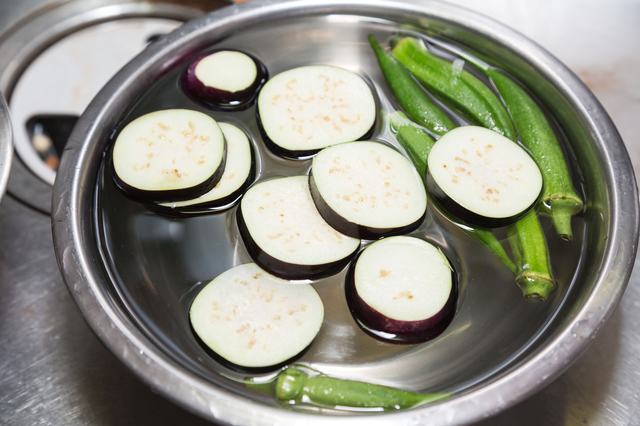 野菜の下準備,離乳食,なす,
