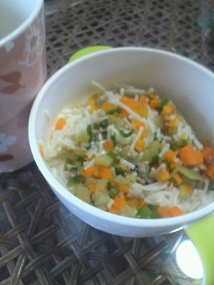 離乳食♪中期~後期(^^)具だくさんそうめん,離乳食,後期,そうめん