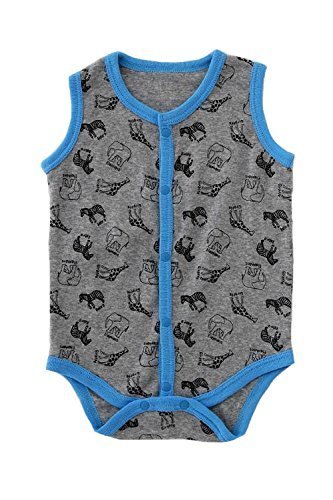 ニシキ P3607 NISHIKI 袖無し前開きグレコ 60cm グレー・P3607GY60,ベビー,ロンパース,