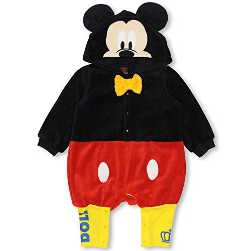 ベビードール ディズニー なりきりボアロンパース 子供服 DISNEY Collection BABY(70-80) ミッキー,ベビー,ロンパース,
