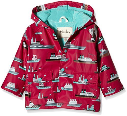 Hatley ハットレイ 男の子 ボート柄、レインコート 75cm ~ 80cm 、12-18M(74-79cm) マルチカラー 表地 ポリウレタン100%、別地 ポリエステル100%、裏地 ポリエステル100% RC3SHIP001,ベビー,レインコート,