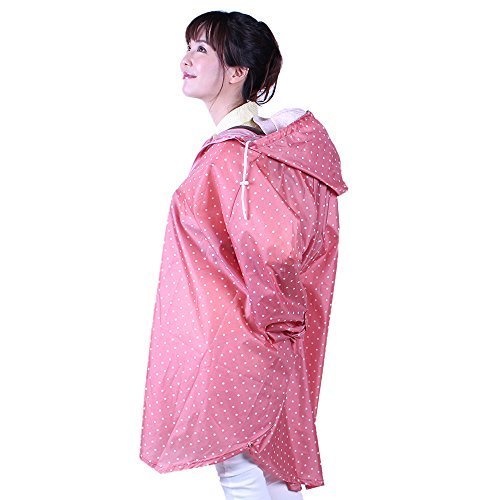 レインポンチョ ポンチョ ママレインコート レインママコート ママ レインコート 抱っこしたまま着られる 雨 梅雨 赤ちゃん 妊娠期 自転車 抱っこ紐 急な雨も安心 収納袋付き 巾着袋 便利 可愛い (ピンク),ベビー,レインコート,