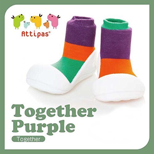 アティパス attipas ベビーシューズ トゥギャザー パープル Lサイズ（12.5cm）,赤ちゃん,靴,