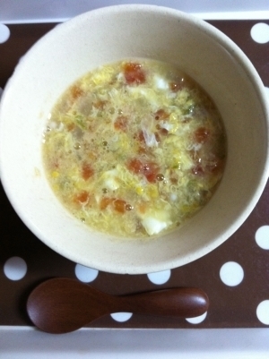 《離乳食後期》とろーり卵とトマトのスープ♥,離乳食,いつから,