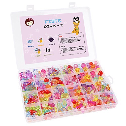 FISTE　ラブリービーズDX　ハニービーズ クリアビーズ　キット　ビーズアクセサリー　ハンドメイド　DIY材料　手作り　ブレスレット　ガールズ　おもちゃ ギフト,工作,小学生,