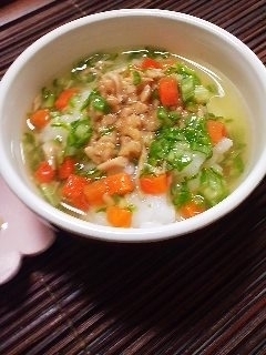 離乳食★納豆おくらクッパ ,赤ちゃん,納豆,