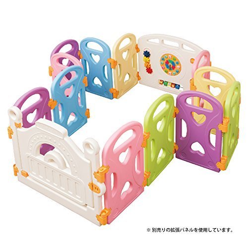 シンセーインターナショナル kiss baby ベビーサークル キャッスルランド 6ヶ月~3歳半頃対象 使いたい大きさに変化できるベビーサークル,ベビーサークル,おすすめ,