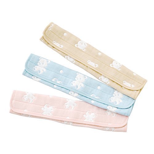 (チャックル) chuckle 6層ガーゼくまちゃんハンドルカバー サックス サイズなし P9904-00-30,ベビーカー,ハンドルカバー,