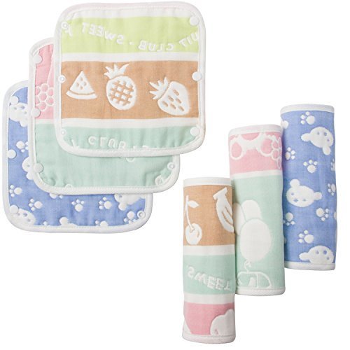 【６枚セット】 MADHOLLY　抱っこ紐用よだれカバー　ベビーカーに　チャイルドシートに　よだれパット　 吸湿速乾ガーゼ　 綿 　細菌防止 柔らかい かわいい,ベビーカー,ハンドルカバー,