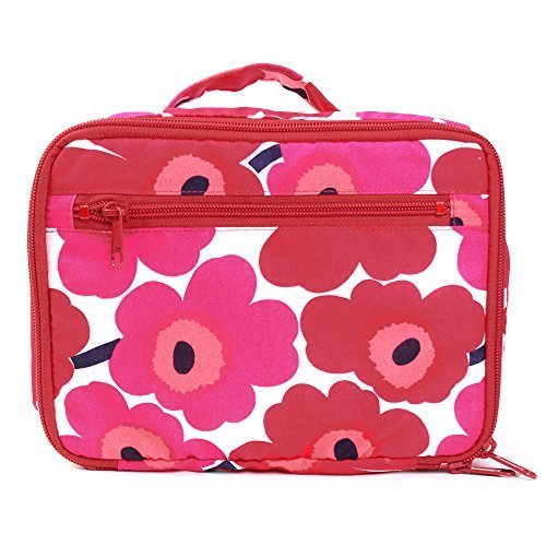 【鶴三工房】 ギフトBOX付 おむつポーチ マルチポーチ marimekkoの生地使用 レッド,おむつポーチ,かわいい,おしゃれ